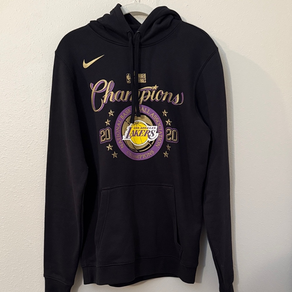 Lakers Nike 2020 Championship Hoodie Size S in Black